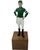 Details: -Vintage equestrian green jockey bookend -Jockey painted green with helmet, white pants, a riding crop, and...