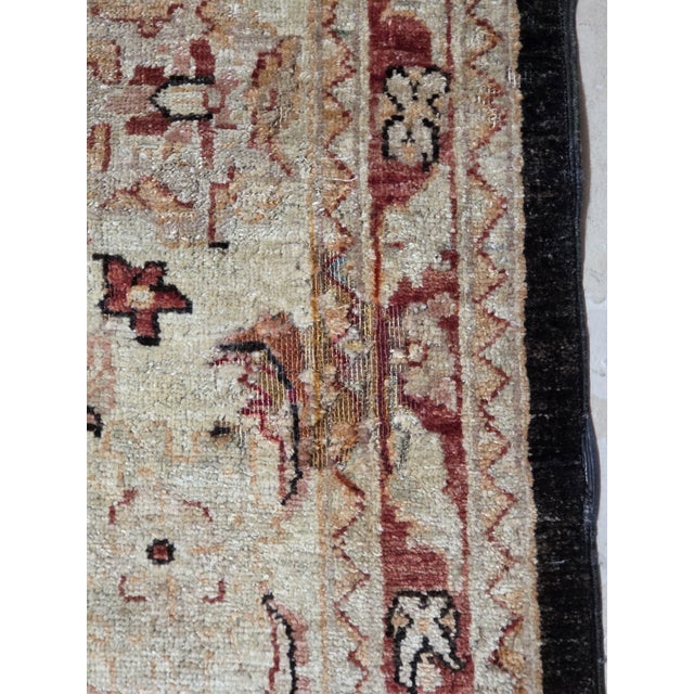 Pak Oushak 9’ X 12’5” Hand-Knotted Wool Rug in Black, Ivory & Rust For Sale In Los Angeles - Image 6 of 8