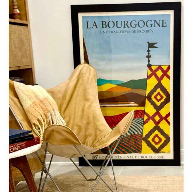 This rare vintage poster for the Bourgogne Regional Council was designed by the iconic poster and graphic designer Bernard...