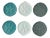 Fitz and Floyd Cape Coral Collection Coastal Sand Dollar Appetizer Mo Plates - Set of 6 For Sale