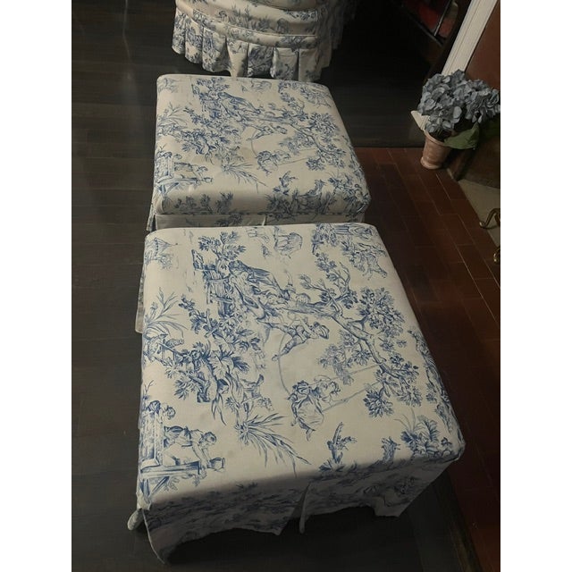Vintage Pair of Ottoman For Sale - Image 4 of 5