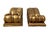 Hollywood Regency Set of 2 Solid Wood Gold Gilt Hand Carved Corbels Wall Bracket Shelves For Sale - Image 3 of 6