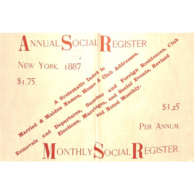 Social Register 1887 Facsimile Edition For Sale - Image 11 of 11