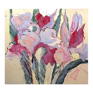 1990s "Iris" Sally Anderson Hand Signed Color Lithograph