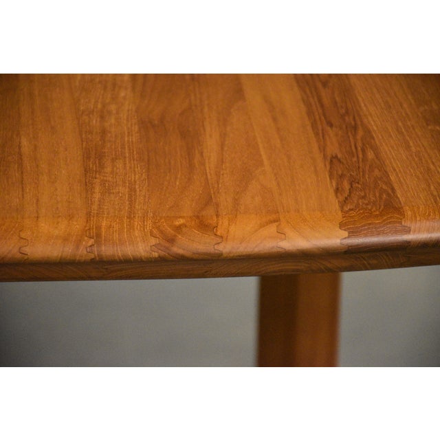 1970s Refinished 99” Danish Modern Solid Teak Dining Table For Sale - Image 12 of 12