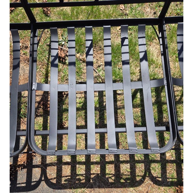 Russell Woodard Vintage Woodard Wrought Iron Outdoor Patio Furniture For Sale - Image 4 of 8