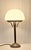 Goldenrod Vintage German Table Lamp with Patinated Brass Base and Opaque White Glass Shade, 1980s For Sale - Image 8 of 8