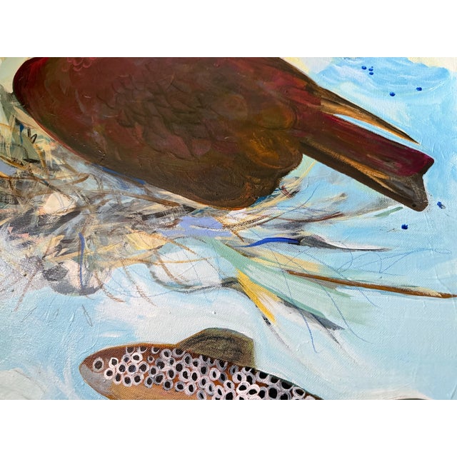 “Dinner Coming” an Osprey Painting by LWren Walraven For Sale - Image 4 of 10