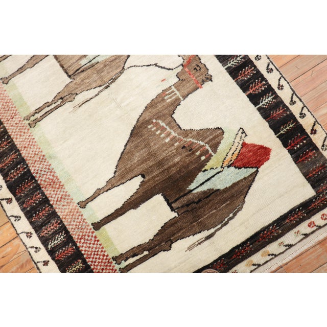 Vintage Turkish Donkey Camel Animal Rug - 3'4" x 5'4" For Sale - Image 4 of 6