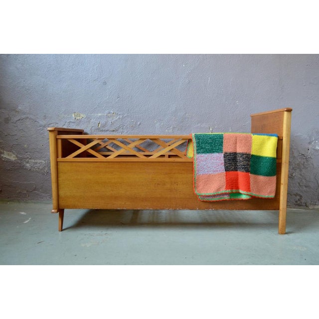 Bohemian Wooden Children's Bed, 1960s For Sale - Image 9 of 17
