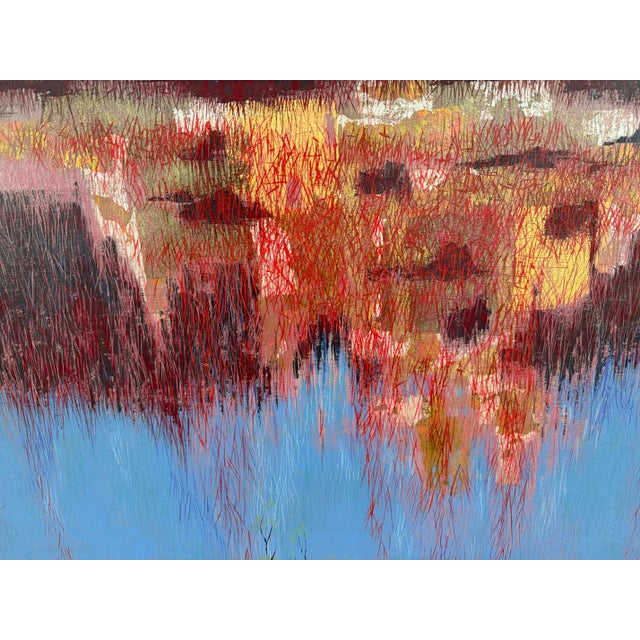 Mid 20th Century Mid Century Abstract Landscape Painting by Donald Weismann Titled "Fall Out" For Sale - Image 5 of 11