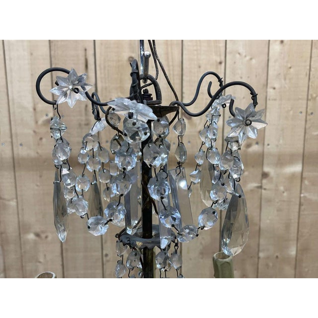 Early 20th Century Bronze Chandelier with Tassels For Sale - Image 4 of 6