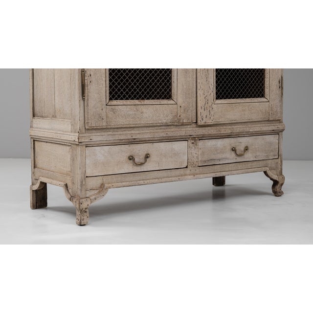 Black 19th Century French Louis XV Style Cabinet with Wire Mesh Doors For Sale - Image 8 of 18