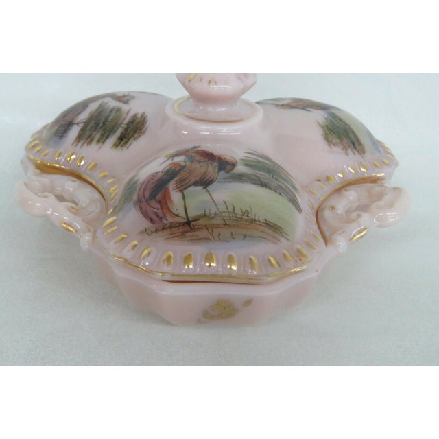 Mid 20th Century Cambridge Crown Tuscan Style Pink Glass Hand