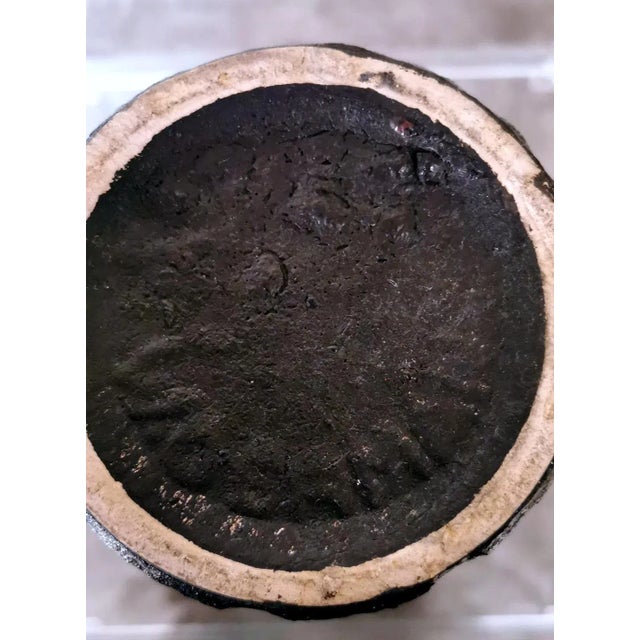 Vintage Fat Lava Style German Colored Ceramic Glazed Vase For Sale - Image 9 of 12