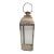 Large Mid-Century Modern Polished Stainless Steel and Brass Floor Lantern For Sale