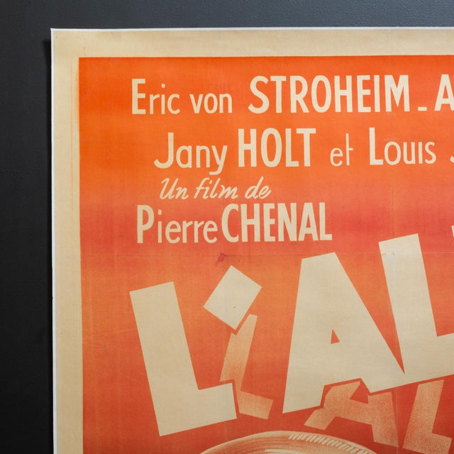 l'Ablibi French Movie Poster, Linen Backed, 1937 For Sale - Image 4 of 6