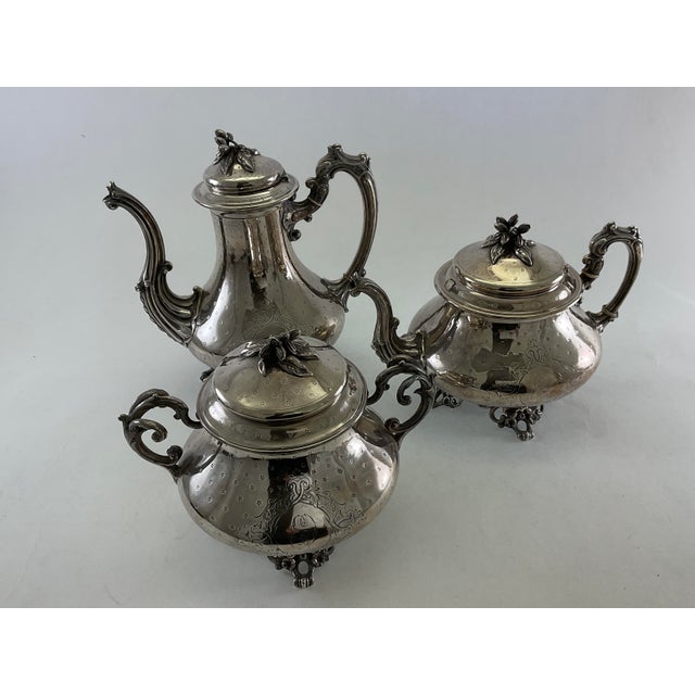 Ref # FF 23114 Item Description : Hand-Crafted Sterling 3 pc Tea & Coffee Set, Napoleon III- Tray Not Included Pattern :...