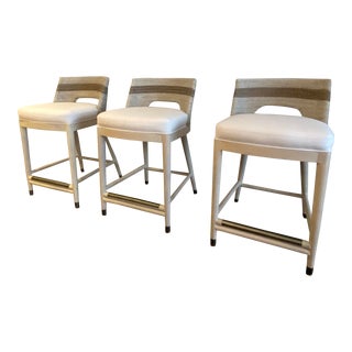 Palecek Fritz Rope Counter Stools - Set of 3 For Sale