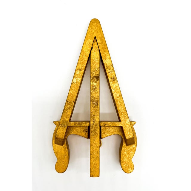 Vintage Italian Florentine Gold Gilt Wood Display Easel – Baroque Tabletop Accent For Sale - Image 9 of 10