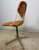 Mid 20th Century Vintage Side Chair in the Style of Eames' 'Bikini', Orange Leather With 4 Prong Base For Sale - Image 9 of 10