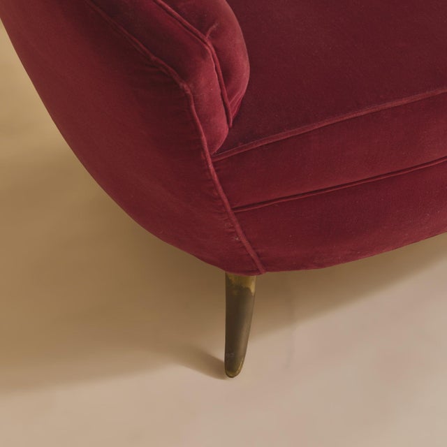Italian Red Armchair by Guglielmo Veronesi for ISA Bergamo, 1950s - 2 Available For Sale - Image 10 of 13