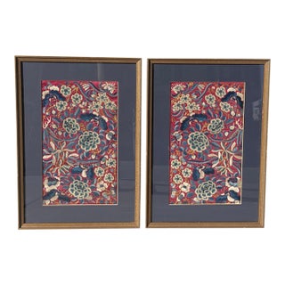 Pair 19th C. Framed Chinese Embroideries For Sale