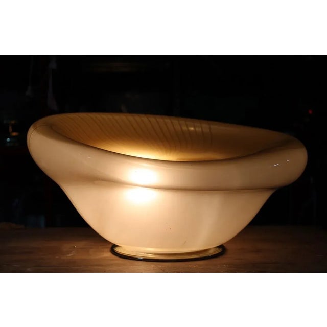 Murano Glass & Brass Table Lamp from Venini, 1960s, in Very Good conditions. Designed 1960 to 1969 This piece is...