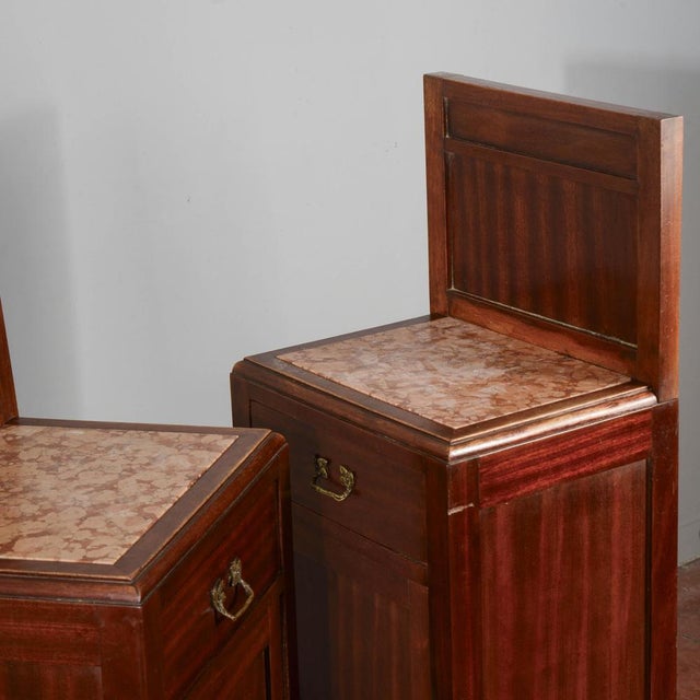 Mahogany Bedside Tables with Liberty Tops, Set of 2 For Sale - Image 3 of 18