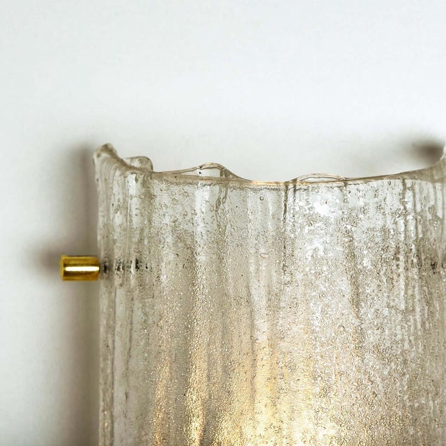 Massive Glass Wall Light Fixtures by J.T. Kalmar, 1960s For Sale - Image 6 of 9