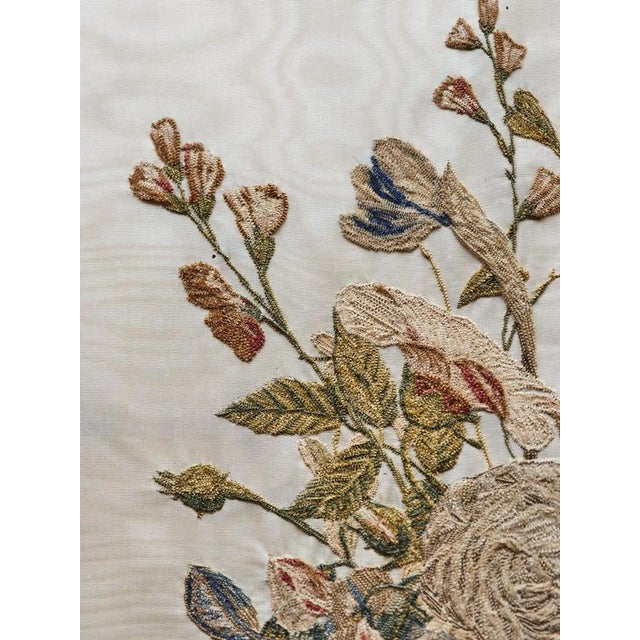 Biedermeier Floral Painting Embroidery For Sale - Image 3 of 9