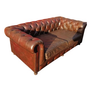 Restoration Hardware Presents: The Kensington Leather Chesterfield Sofa For Sale