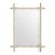 Early 20th Century Large White Bamboo Framed Mirror For Sale