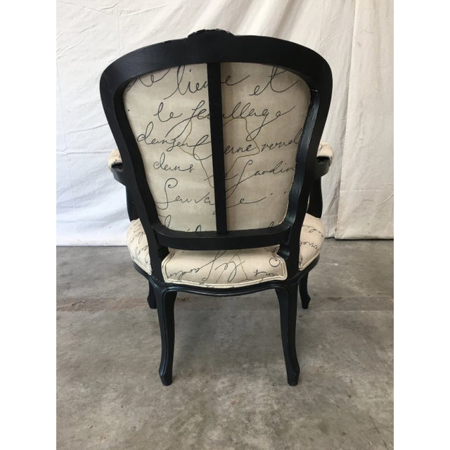 19th Century Louis XV Style Tan Upholstered Arm Chairs - a Pair For Sale - Image 4 of 11