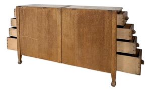 Oak Partner Desk with Twin Sided Drawers and Filing Cabinet, 1930s