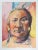 Late 20th century mixed media watercolor and pencil on thick artist board portrait of Native American man. Unsigned....