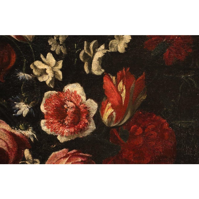 Giovanni Stanchi, Still Life with Vase of Flowers, 1680, Oil on Canvas For Sale - Image 8 of 15