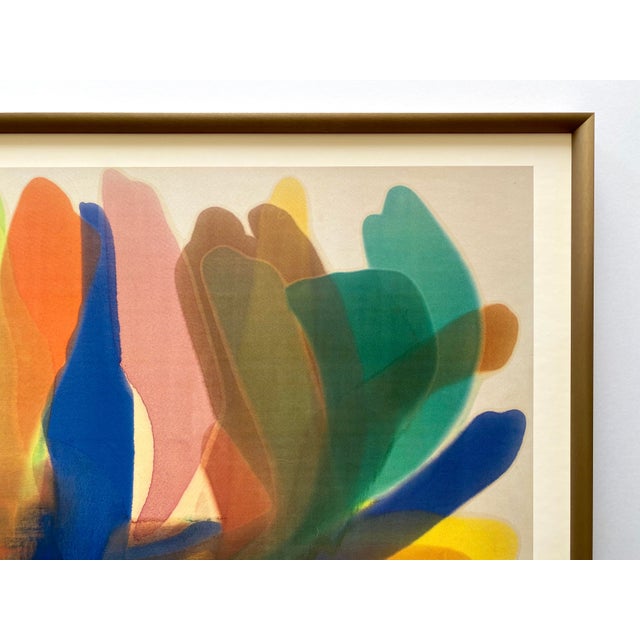 Morris Louis Vintage 1992 Lithograph Print Mid Century Modernist Framed Abstract Expressionist Museum Poster " Point of Tranquility " 1959 For Sale - Image 9 of 14