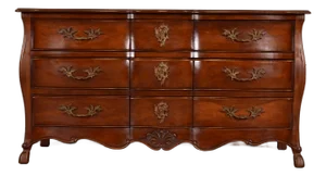 Bodart French Provincial Louis XV Fruitwood Triple Dresser, Circa 1960s