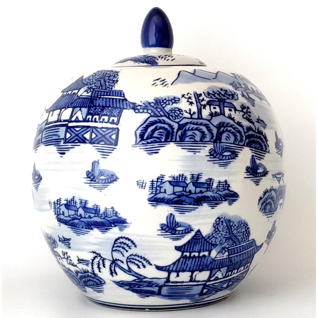 AK Dutch Delftware Ginger Jar Blue & White For Sale - Image 4 of 7