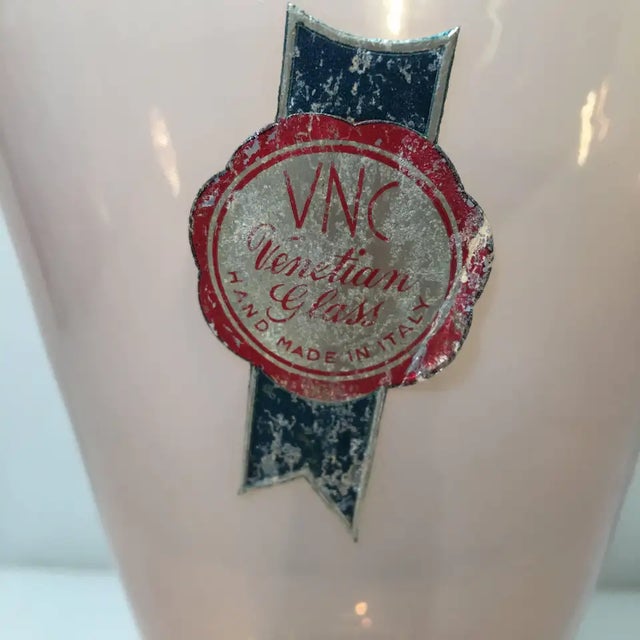 A 1930 Pink Murano Glass Goblet by Vnc For Sale - Image 6 of 7