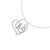 Contemporary .925 Sterling Silver 1/6 cttw Diamond Heart Pendant Necklace (H-I, I1-I2) For Sale - Image 3 of 5