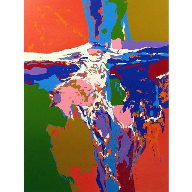 Abstract Serigraph Art Print Lee Simpson "Kachina Spirit" 1980s Signed and Numbered Unframed For Sale