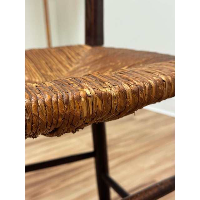 Antique Carved Wood French Country Rush Seat Dining Chairs, Set of 6 For Sale - Image 17 of 18