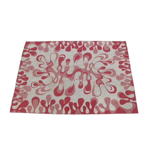 1950s Mid-Century Modernist Organic Rug For Sale - Image 5 of 5