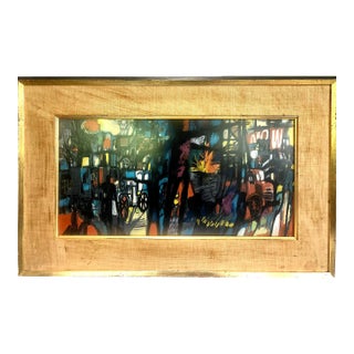 Mid-Century American Expressionist Painting “Truck Evolution” For Sale