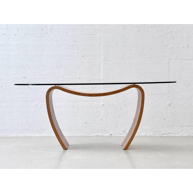 Sculptural Dining Table with Inlays and Glass Top by Carlo Malnati, Italy, 1980s For Sale - Image 4 of 16
