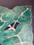 Green 1980s Tessellated Green Stone Monstera Leaf Wall Mirror For Sale - Image 8 of 12