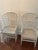 Mid 20th Century Vintage Brighton Pavilion Style White Lacquered Rattan Armchairs For Sale - Image 5 of 8