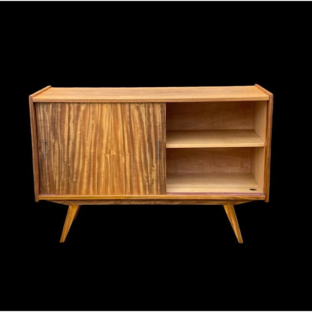 Mid-Century Modern Mid-Century Modern Walnut Sideboard by Słupskie Fabryki Mebli, 1960s For Sale - Image 3 of 16